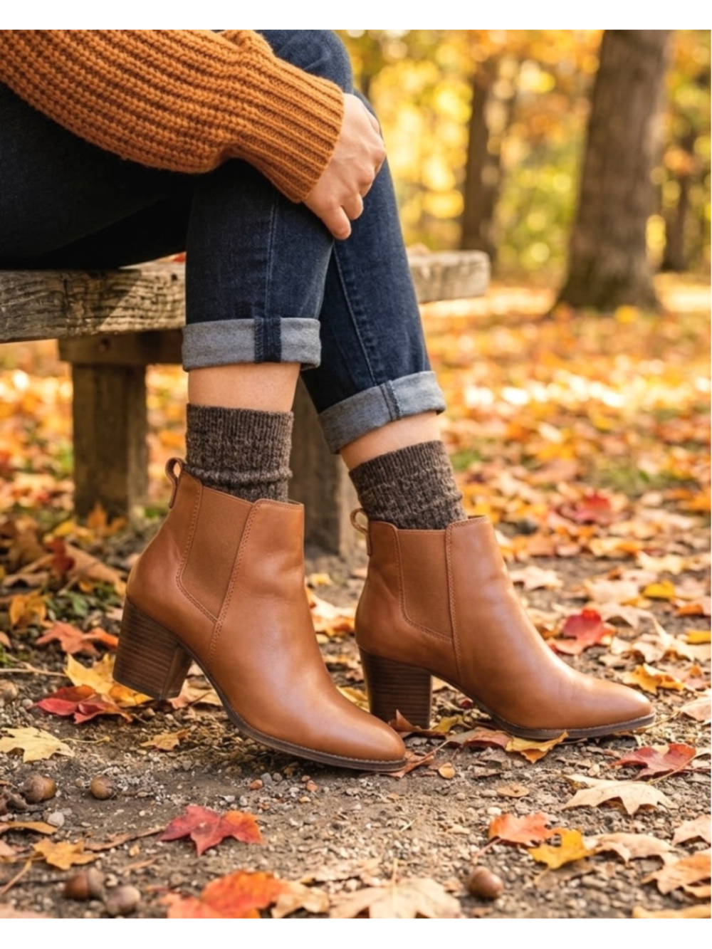 J.Crew Womans Boots Light Brown Ankle Booties Leather Size 9
